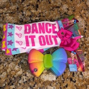 JoJo Siwa knee socks and JoJo bow coin purse lot
